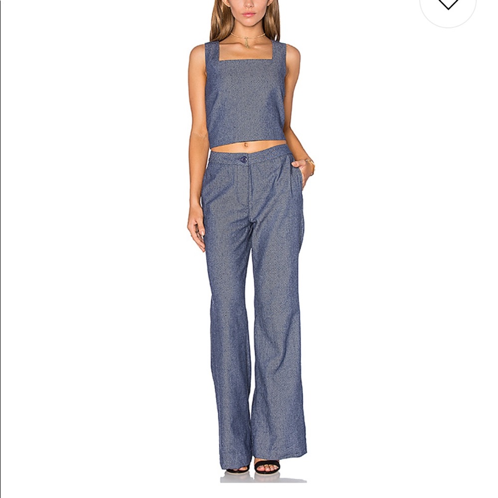 Lucy Paris dark chambray set